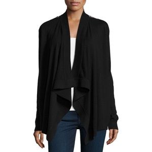 Michael Kors Open Front Black Cardigan